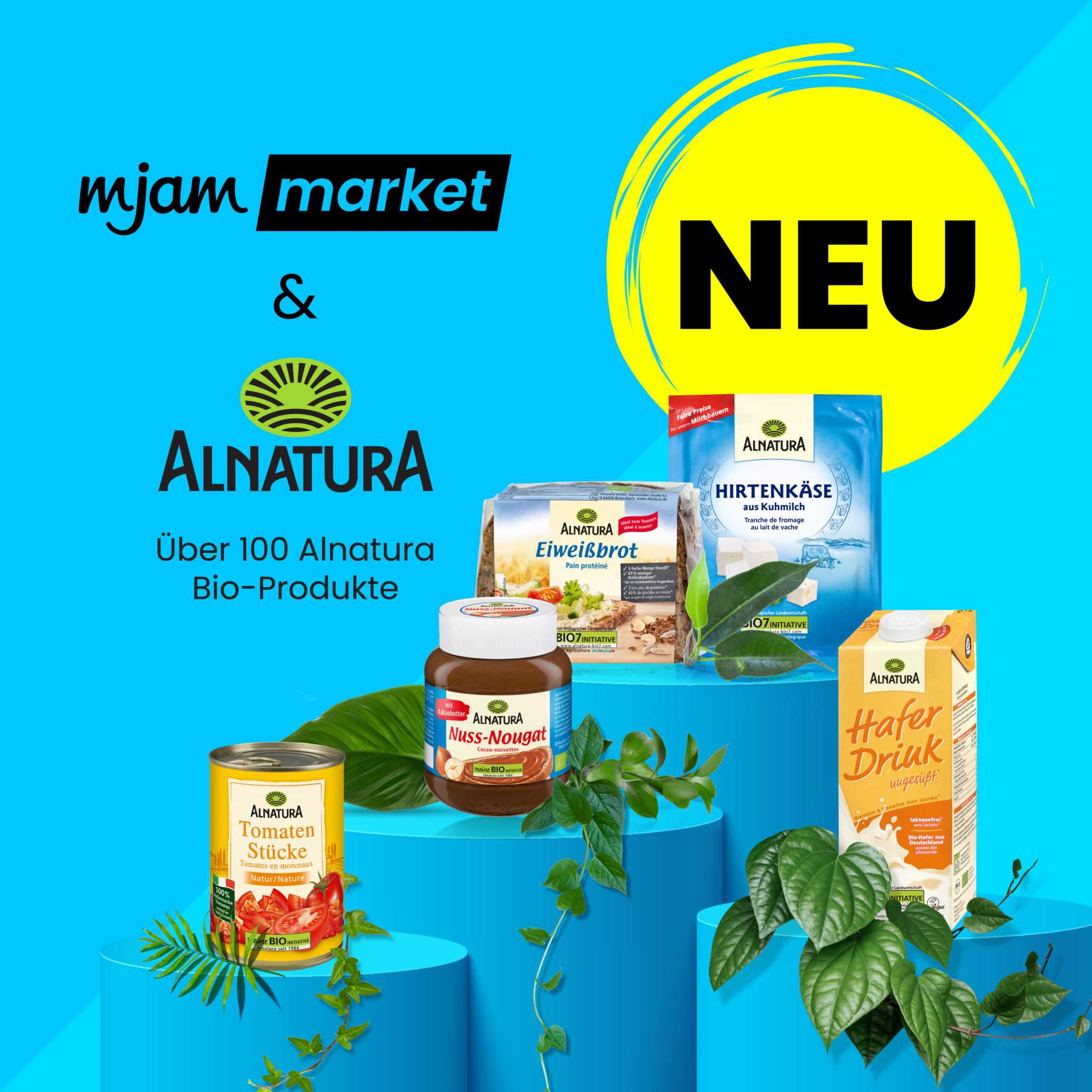 mjam verstärkt Bio-Offensive: Jetzt über 100 Produkte von Alnatura kaufen und blitzschnell liefern lassen